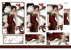 Beautiful Butterfly Fairy 3D Pyramid Sheet