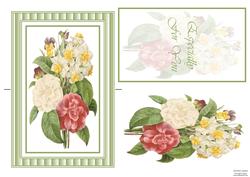 Stunning Mixed Flower Posy Spinner Card