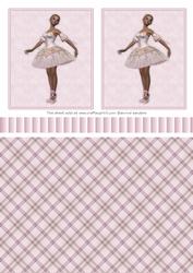 Pretty Ballerina Toppers. Ribbon & Backing Paper