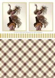 Fancy Dancer Toppers. Ribbon & Backing Paper