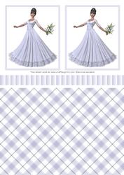 Beautiful Lady Toppers. Ribbon & Backing Paper