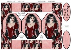 Gothic Beauty 3 Panel Pop Up
