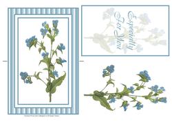 Stunning Blue Flowers Spinner Card