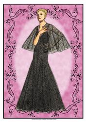 Beautiful Vintage Fashion Lady Dressed in Black