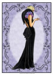 Beautiful Vintage Fashion Lady Dressed in Black