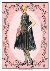 Beautiful Vintage Fashion Lady Dressed in Black