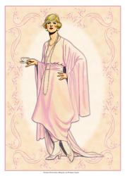 Beautiful Vintage Fashion Lady Dressed in Pink