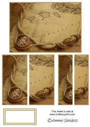 Old Compass & Map Side Stacker, Ideal for the Men