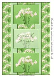 Pretty White Flowers 3 Panel Fold Back