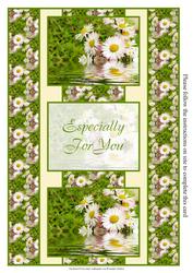 Daisies by the Waters Edge 3 Panel Fold Back