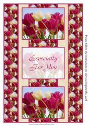 Pretty Tulips 3 Panel Fold Back