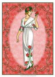 Beautiful Vintage Fashion Lady Dressed in White