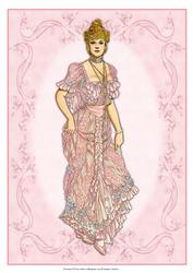 Beautiful Vintage Fashion Lady Dressed in Pink