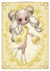 Cute Cheerleader A4 Topper/card