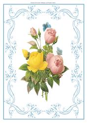 Beautiful Rose Bouquet A4 Topper/card