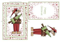Christmas Teddy Spinner Card