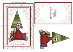 Christmas Teddy Spinner Card