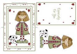 Cute Little Girl Spinner Card