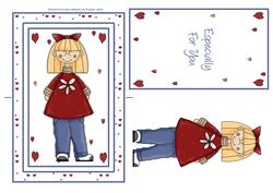 Cute Little Girl Spinner Card