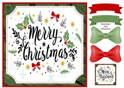 Merry Christmas 8x8 Cardfront & Embellishments