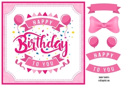 8x8 Happy Birthday To You Card Front , Embellishments & Layers