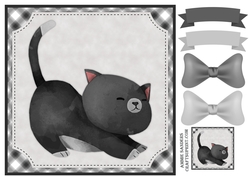 Cat Lover 8x8 Card Front & Embellishments