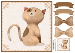 Cat Lover 8x8 Card Front & Embellishments