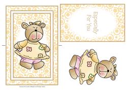 Cute Little Teddy Spinner Card