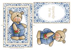 Cute Little Teddy Spinner Card