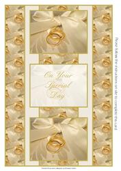 2 Wedding Rings 3 Panel Fold Back