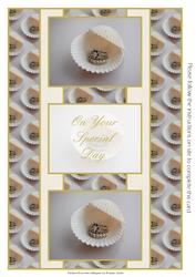 2 Wedding Rings in a Oyster Shell 3 Panel Fold Back