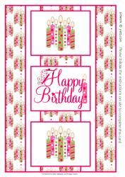 Funky Candles Birthday 3 Panel Fold Back