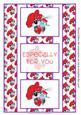 Cute Little Red Hat Cat with Party Cracker 3 Panel Foldback