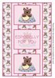 Cute Little Girl Puppy 3 Panel Foldback