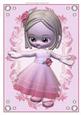 Cute Little Girl in Pink , Flourish Frame & Crystal Gems