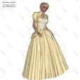 Beautiful Lady in a Princess Dress Png