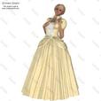 Beautiful Lady in a Princess Dress Png