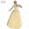 Beautiful Lady in a Princess Dress Png