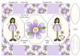 Cute Little Angel in Purple Pop Up Card