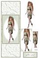 Red Haired Beautiful Lady Vertical Fold Back Card