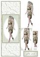Blonde Haired Beautiful Lady Vertical Fold Back Card