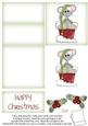 Brand New ! Cute Christmas Mouse 5 Minute Easel Card
