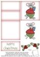 Brand New ! Cute Christmas Mouse 5 Minute Easel Card