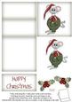 Brand New ! Cute Christmas Mouse 5 Minute Easel Card