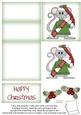 Brand New ! Cute Christmas Mouse 5 Minute Easel Card