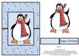 Penguins & Snowballs Over the Edge Card