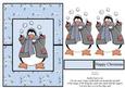 Penguins & Snowballs Over the Edge Card