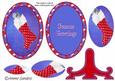 Christmas Stocking Plate Card Kit, Seasons Greetings