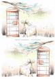 2 A5 Backgrounds for Your Decoupage Ladies & Rubber Stamps