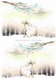 2 A5 Backgrounds for Your Decoupage Ladies & Rubber Stamps